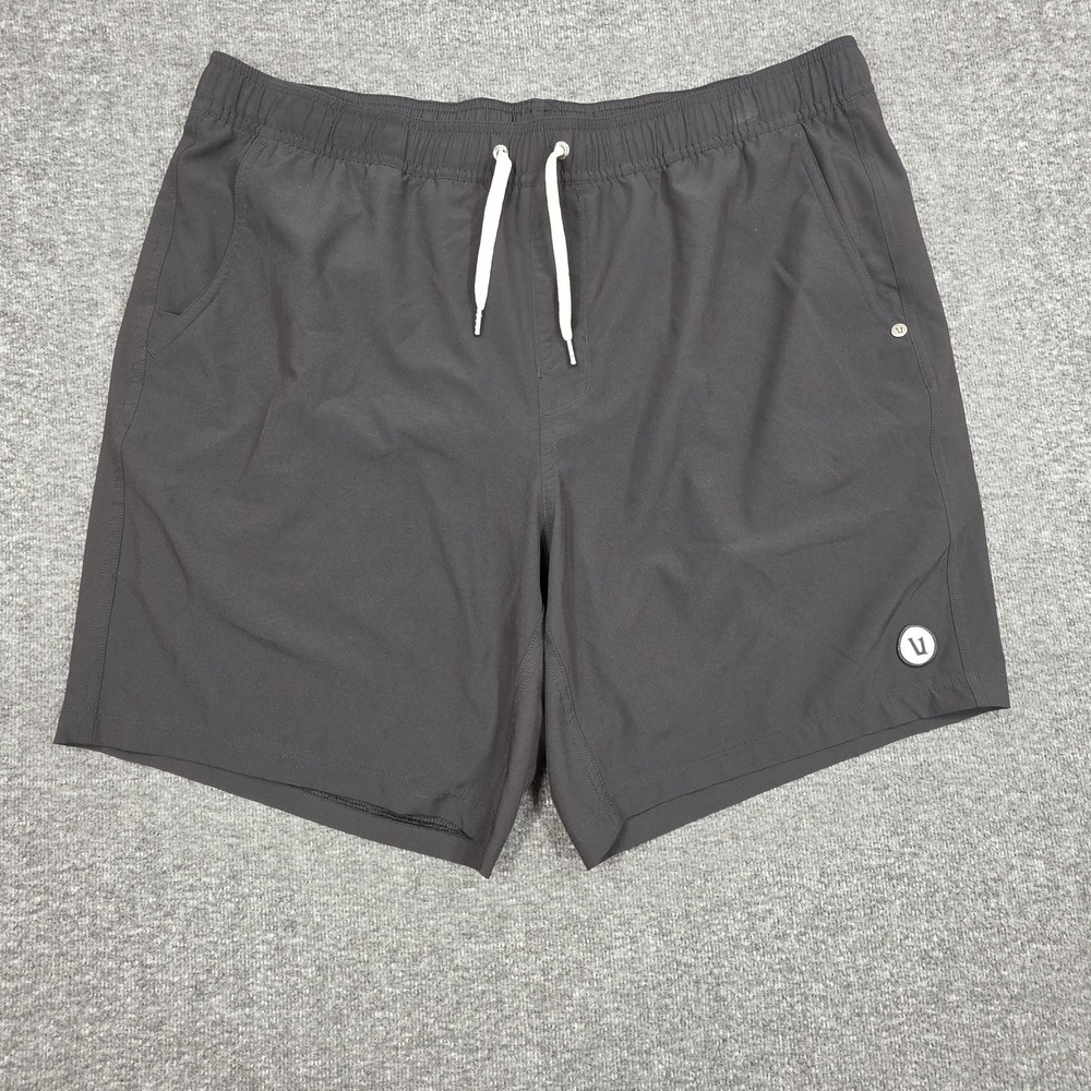 Vuori Kore Shorts Mens XL Black Lined Performance Running Drawstrings Athleisure